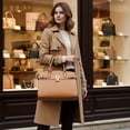thumbnail image 5 of Female Satchel Handbags Shoulder Tote Top Handle Bags with Matching Wristlet Wallet, 5 of 8
