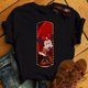 thumbnail image 1 of Disney Fashion Minnie Letter 100% Cotton T-shir Women Casual Top High-Quality Print Summer New Mickey Mouse Tee Free ShippingXS Gao Jinjia LED, 1 of 2