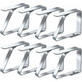 thumbnail image 1 of 4cm X 8 Pices-pinces Nappe Ensemble De 8 Acier Inoxydable Nappe Clips Anti-glissant, 1 of 5