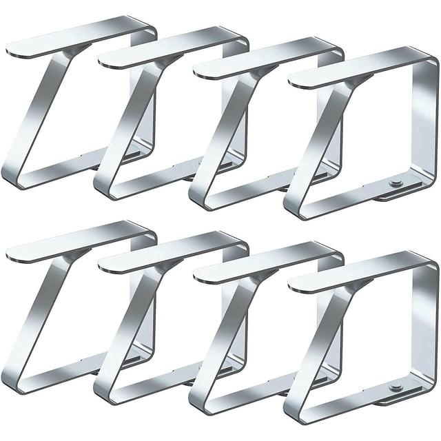 4cm X 8 Pices-pinces Nappe Ensemble De 8 Acier Inoxydable Nappe Clips Anti-glissant