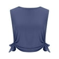 thumbnail image 5 of Kaemgyyd Workout Tank Tops for Women Soft Loose Fit Sleeveless Tshirts Casual Crew Neck Side Tie Knot Running Yoga Tee Outfits, 5 of 7