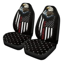 Uorisanigo 2PCS Car Seat Covers Front Seats Only, Rocky Mountain Eagle Split Automotive Cushion Cover, Vehicle Seat Protectors Driver Interior Accessories Universal for Most Cars, SUV