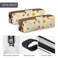 thumbnail image 4 of Fotbe Dachshund Dog And Flower Estuche para Lápices de Cuero con Estampado, Estuche con Cremallera Resistente, Organizador Compacto y Elegante para Papelería, 4 of 7