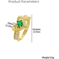 thumbnail image 6 of Emerald CZ Heart Promise Engagement Ring for Women Surgical Stainless Steel Green  Crystal Adjustable Expandable Band Rings Comfort Fit Wedding Anniversary Jewelry, 6 of 6