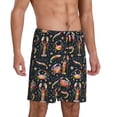 thumbnail image 2 of Pofeuu Various Crustaceans Print Men's Soft Woven Elastic Waistband Sleep Pajama Short-3X-Large, 2 of 6
