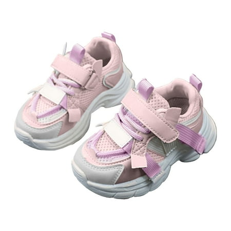 Ierhent Sneakers for Toddlers Boys  Sneakers Children s Sneakers Color Gradient Light Shoes Dad Shoes Lace Up Soft Soles Baby Running Sports Shoes(Purple 10.5)