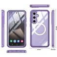 thumbnail image 5 of Dteck for Samsung Galaxy S24 FE Case Compatible with MagSafe,360° Full Body Case Built-in HD Touch Sensitive Screen Protector Shockproof Clear Cover for Galaxy S24 FE, Purple, 5 of 5