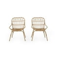 thumbnail image 2 of Kairo Wicker Outdoor Accent Chairs, Set of 2, Light Brown, 2 of 7