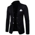thumbnail image 2 of Aayomet Big and Tall Jacket Men'S Fashion Suit Men'S Fashion Slim Fit Cotton And Material Small Suit (Black, XXXXL), 2 of 3