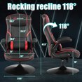 thumbnail image 2 of Goplus Gaming Rocker Chair Racing Style Swivel Computer Office Chair w/Flip Up Armrests, 2 of 10