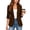 21#Brown, variant on Business Blazer for Women ,Long Sleeve Notched Lapel Solid Color Jacket, Casual Office Outdoor Work Coat with Pockets Yellow XL