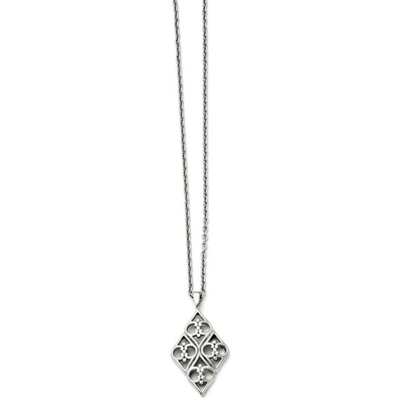 Chisel Stainless Steel Polished Pendant on a 20 inch Cable Chain Necklace