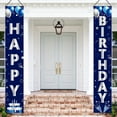 thumbnail image 4 of 2pcs Blue Silver Happy Birthday Door Banner Decoration Door Couplet Suitable for Porch Sign Party Supplies Home Room Decoration (1,W70.86 11.81inch), 4 of 5
