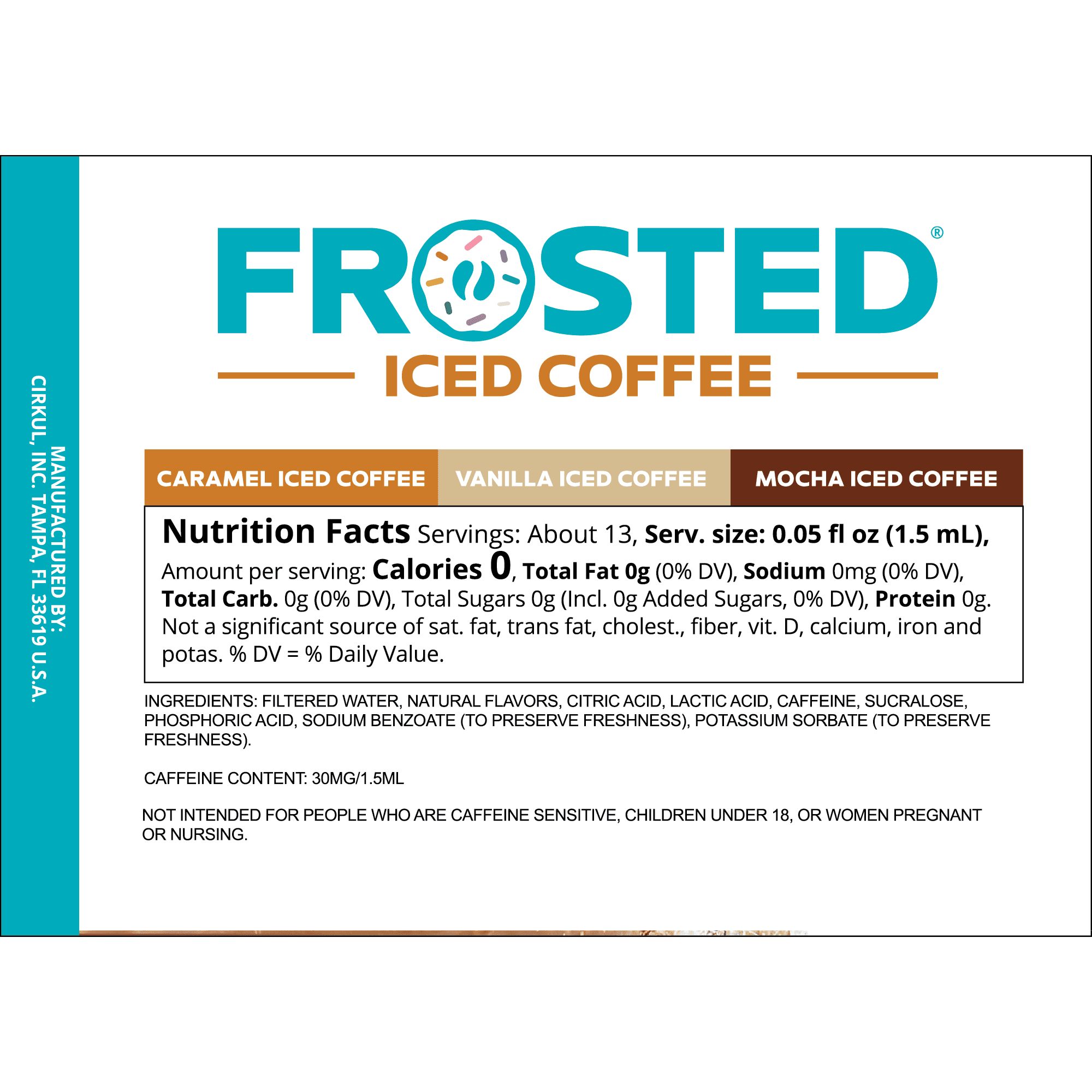Cirkul Frosted Iced Coffee Flavor Cartridge Variety Pack, 6-Pack (2 Caramel, 2 Mocha, 2 Vanilla)