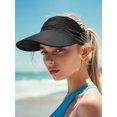 thumbnail image 4 of Womens Visor Sun Hat Wide Brim Cool Adjustable Summer UV Protection Visor Hat for Beach Sport Golf Travel Outdoor, 4 of 7