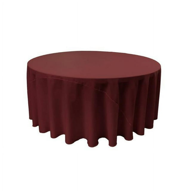 LA Linen TCpop120R-BurgundyP17 Polyester Poplin Tablecloth, Burgundy - 120 in. Round
