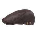 thumbnail image 1 of Qarigey Boinas masculinas Gorra de estilo francés Ajustable PU Sombrero de cuero Newsboy Gorras Casual Moda Algodón Sombreros Decoración Pintor Otoño Sombreros Marrón Ajustable Qarigey AP013441-02, 1 of 6