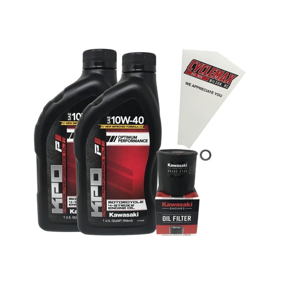 Cyclemax OEM Std 10W-40 Oil Change Kit fits 2009-2023 Kawasaki Mule 4000