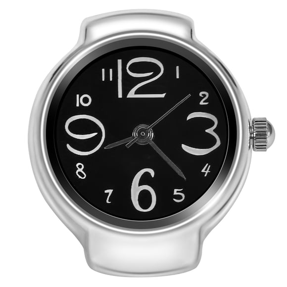 Reloj de anillo, 1 pieza, reloj de anillo de dedo de moda para hombres y mujeres, reloj de anillo redondo, artesanía superior