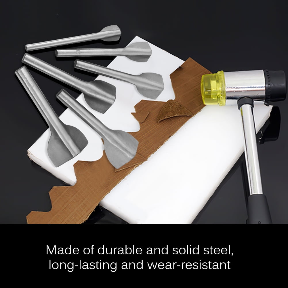 OTVIAP 6pcs /set DIY Leather Carft V Shape Punch Belt End Cutter For