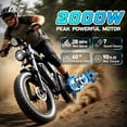 thumbnail image 4 of YVY Electric Bike for Adult,Peak 2000W,Max 28MPH & 90 Miles, 48V 25AH Removable Battery,Full Suspension, 20" Fat Tires Mountain Bike, 4 of 7