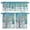 Blue, variant on Red Grey Black Kitchen Curtains, Kitchen Curtains and Valances Set of 3, Irregular Geometric Modern Abstract Light Filtering Tailored Tier Curtain 24 Inch Length Drapes for Cafe Sink Bedroom