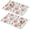Pioneer Flower Floral, variant on Placemat, Pioneer Flower Floral Print Pattern Place Mats Table Mat Set Of 2, PVC Washable Placemats for Party Kitchen Dining Decoration, 18x12 Inch, Fade Resistant