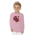 thumbnail image 2 of Awkward Styles Thanksgiving Toddler Long Sleeve Shirt Pink Turkey Kids T-Shirt, 2 of 5