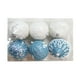 thumbnail image 2 of Set de adornos para el baile de Navidad de 6 | Decoraciones colgantes de plástico con purpurina, colores variados (rosa, dorado, azul, gris), formas mixtas | Decoración de árbol de 8 cm para, 2 of 6