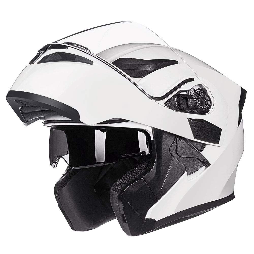 Motorcycle Dual Visor Flip up Modular Full Face Helmet DOT Model 902/902L
