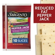 Sargento Sliced Reduced Fat Pepper Jack Natural Cheese, 10 slices