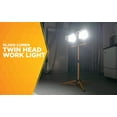thumbnail image 2 of Woods Twin Head Work Light, Adjustable Tripod - 16,000 Lumen, 4 Ft Cord, 2 Lights, 2 of 8