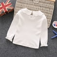 thumbnail image 5 of Ulitacool Girls T Shirt Long Sleeve Autumn Shirts Letter Graphic Tee Round Neck Blouse Soft Wear White 6-12 Months, 5 of 8