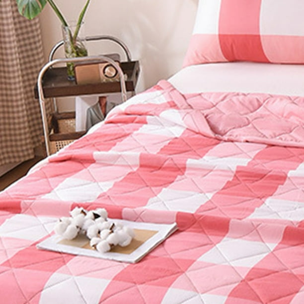 Edredón de verano de algodón lavado, manta delgada de aire acondicionado en relieve, manta de franela suave multiusos para sofá cama dormitorio, 39x59 pulgadas, lavable a máquina, liviano 1.1 lb
