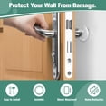 thumbnail image 2 of 2" Door Knob Wall Shield, Clear Self Adhesive Round Soft Rubber Door Stopper Wall Protector, 6 PCS Reusable Solution for Stopping Wall Damage & Noise from Doors, Refrigerators (Round 2" 6 PCS, Clear), 2 of 8
