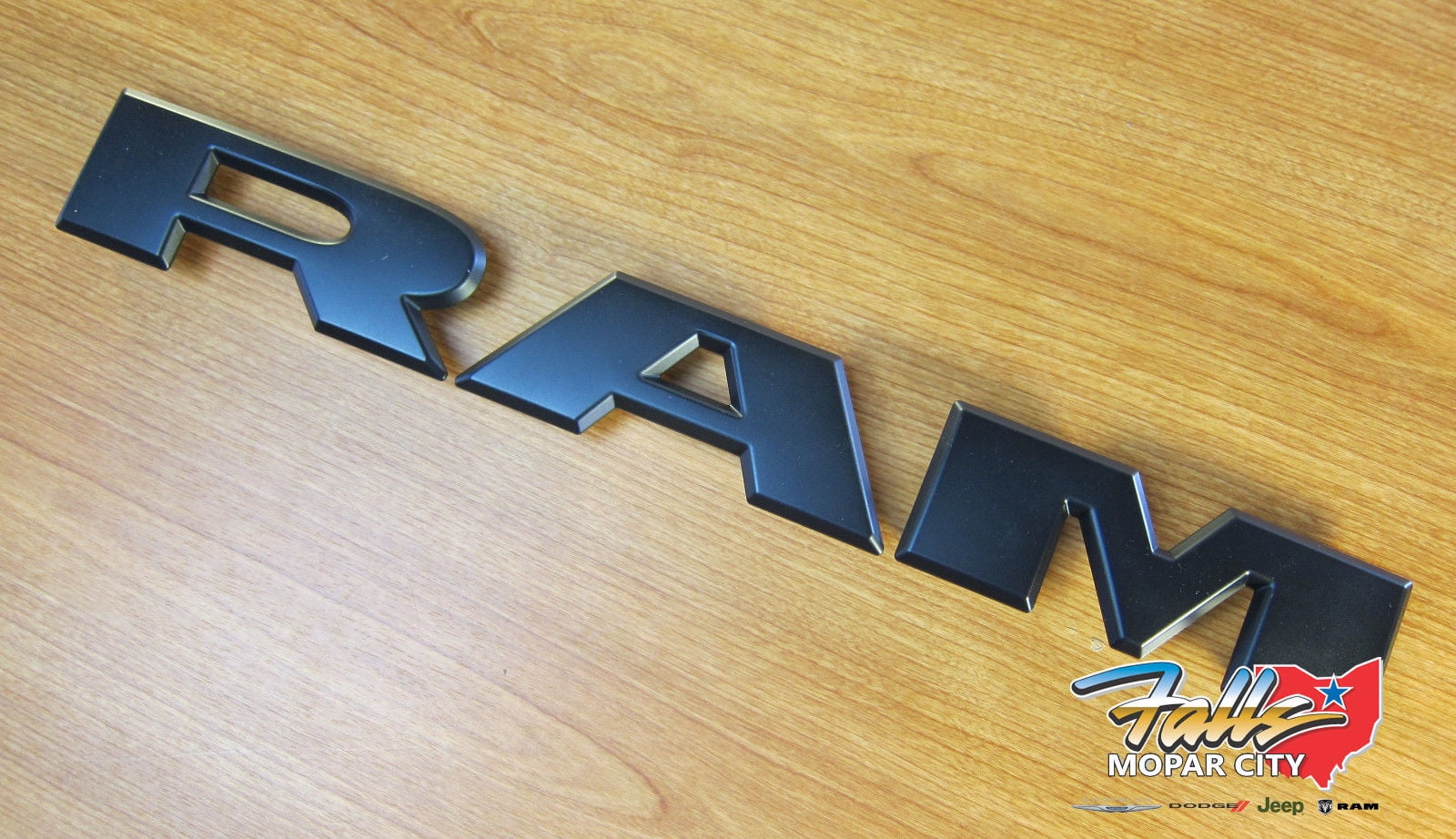 2019 Dodge Ram 1500 DT Matte Black Ram Grille Letters Nameplate Emblem