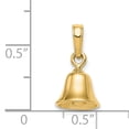 thumbnail image 3 of FJC Finejewelers 14k Yellow Gold 3d Moveable Bell Charm, 3 of 6