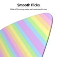 thumbnail image 7 of 6 Pack Pastel Rainbow Striped Guitar Picks In Leather Picks Holder For Bass Electric Acoustic Guitars, 7 of 7