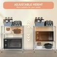 thumbnail image 4 of M MZG 3 Tier Wire Shelf,13.8" D x 29.5" W x 35.5" H,Chrome Shelves Wire Rack for 750 lbs Capacity,Kitchen,Pantry,Closet, 4 of 8