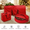 thumbnail image 5 of Riousery Christmas Tree Storage Bag Set for 7.5FT Artificial Tree, 3-Piece Large Capacity Waterproof Oxford Cloth Organizer, Red, 5 of 6