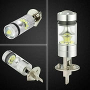 2X H1 LED Nebel Scheinwerfer Kit 100W DC 12V Fern-/Abblendlicht Birnen Halogen