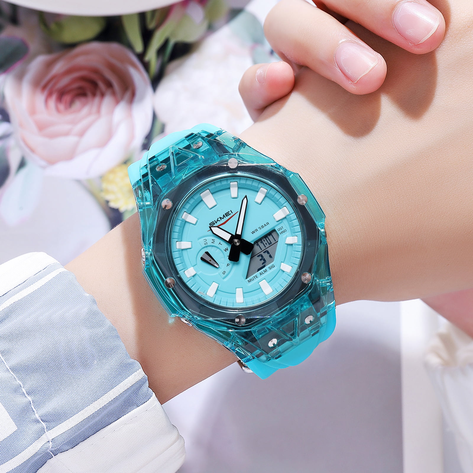 SKMEI Mens Digital Watch Sports Military Multifunctional Watches Waterproof Outdoor Chronograph Wrist Watches for Men with LED Back Ligh/Alarm/Date