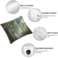 thumbnail image 6 of nygtbtfer Autumn Forest Decorative Throw Pillow Case Misty Tree Woodland Mountain Standard Pillow Covers, Set of 2 Throw Pillowcase Cushion Covers for Sofa Car Seats White, 6 of 7