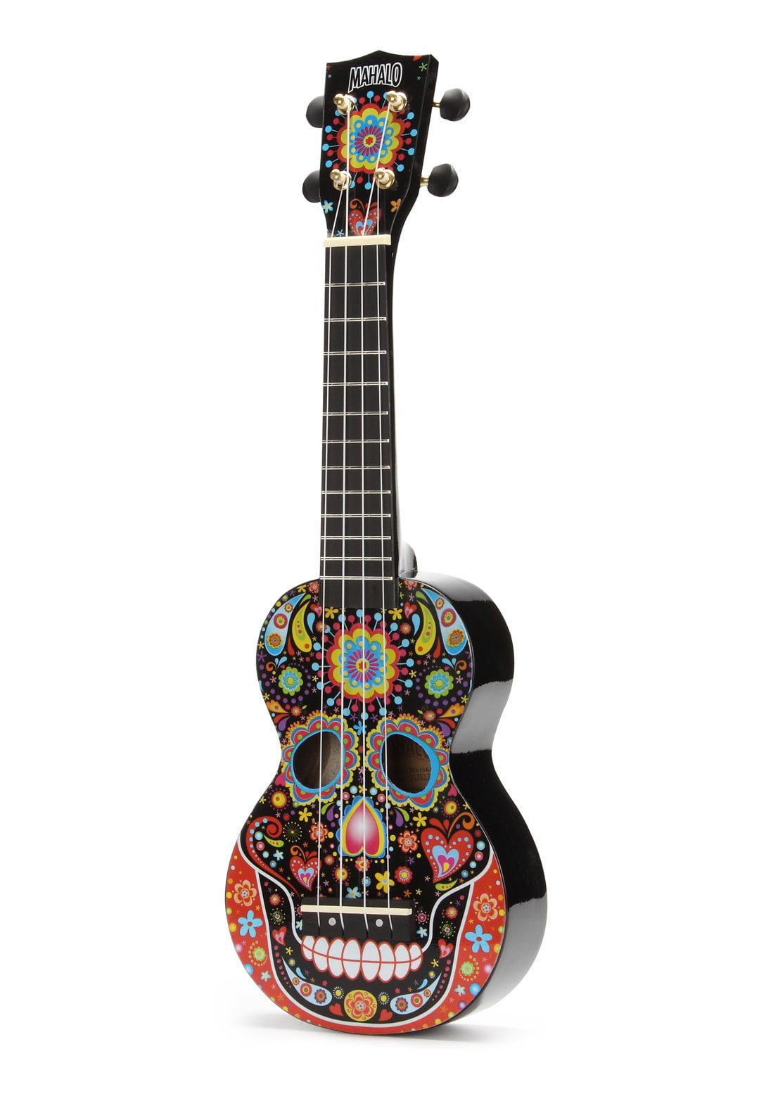 Art Series Soprano Ukulele w/Bag Skull Day of the Dead Skull