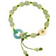 thumbnail image 2 of Pulsera de Piedra Natural, Pulsera para Mujeres, Pulsera de Jade Falso con Pendiente de Mariposa de Amor Flor de Melocotón, Lujo Pequeña, Pulsera tejida a mano de Pequeña Producción Masiva de Pequeños, 2 of 7