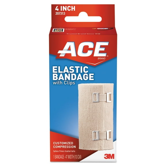 ACE Elastic Bandage with E-Z Clips 4" 207313