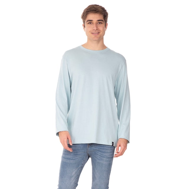Playera Para Hombre Básica Manga Larga Quarry Color Azul