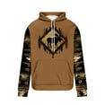 thumbnail image 5 of DODADAWANJ Aztec Hoodies for Men Elk Print Hooded Pullover Big and Tall Color Block Casual Sweatshirts for Camping Tracking M, 5 of 6