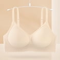 thumbnail image 5 of successthop Women Bras No Underwire Scalloped Wireless Push up Tshirt Bralettes Padded Adjustable Strap Bustier Full Coverage Crop Cami Top Comfort Underwear Nude 2XL, 5 of 5