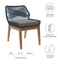 thumbnail image 5 of Wellspring Outdoor Patio Teak Wood Dining Chair, 5 of 7
